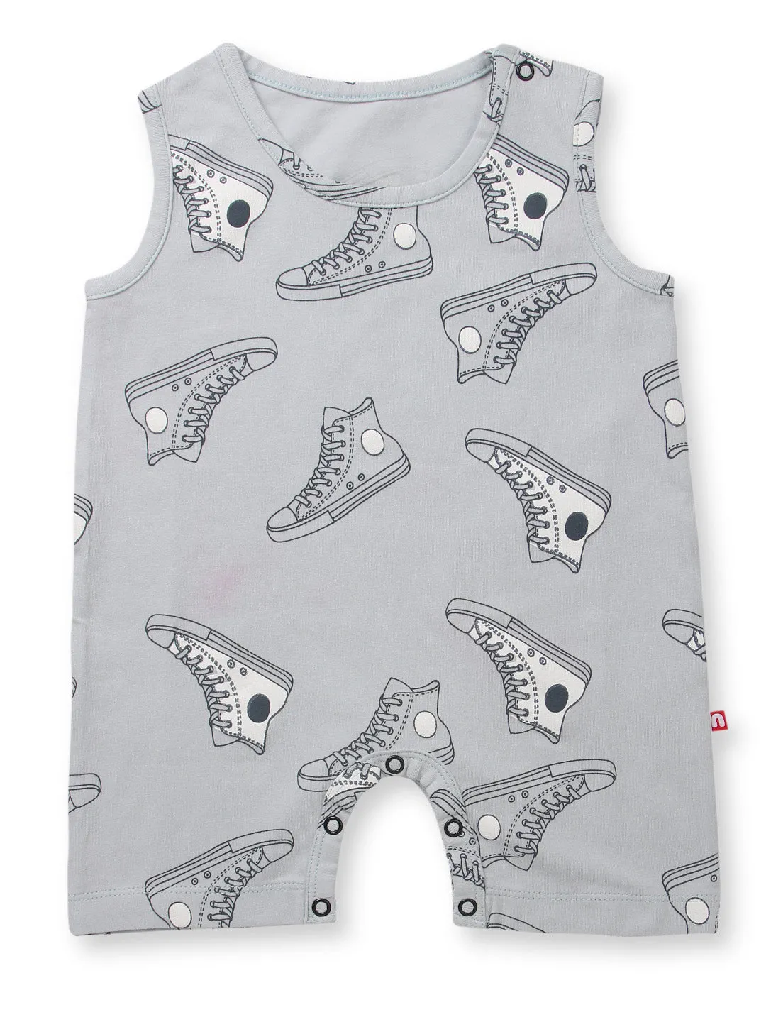 Sleeveless Shoes Print Romper For Baby Boy