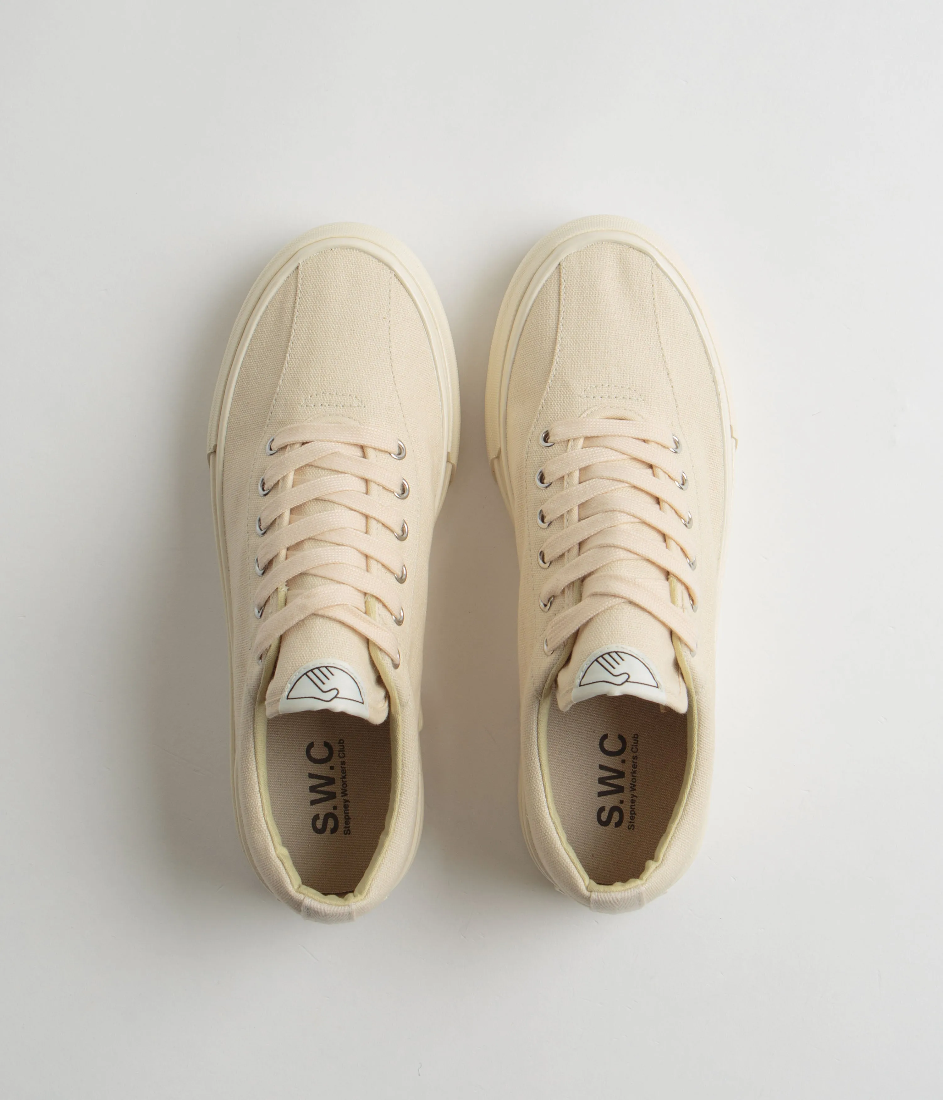 Stepney Workers Club Dellow Canvas Shoes - Raw Ecru