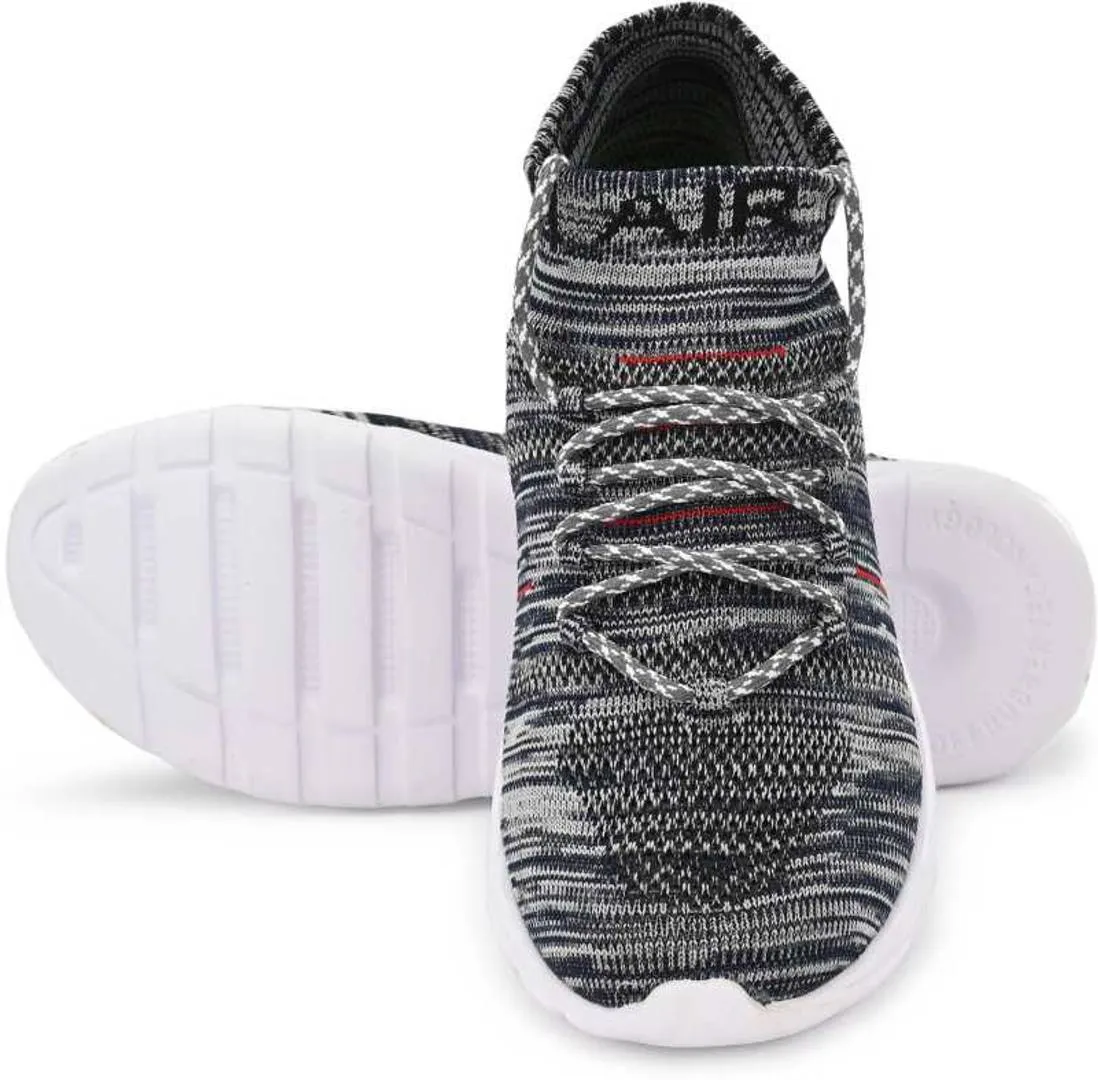 Stylish Mesh Grey Running Shoes For Men