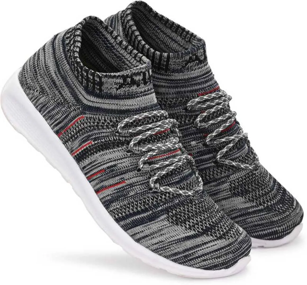 Stylish Mesh Grey Running Shoes For Men