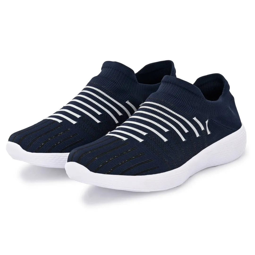 Stylish Mesh Navy Blue Running Shoes For Men