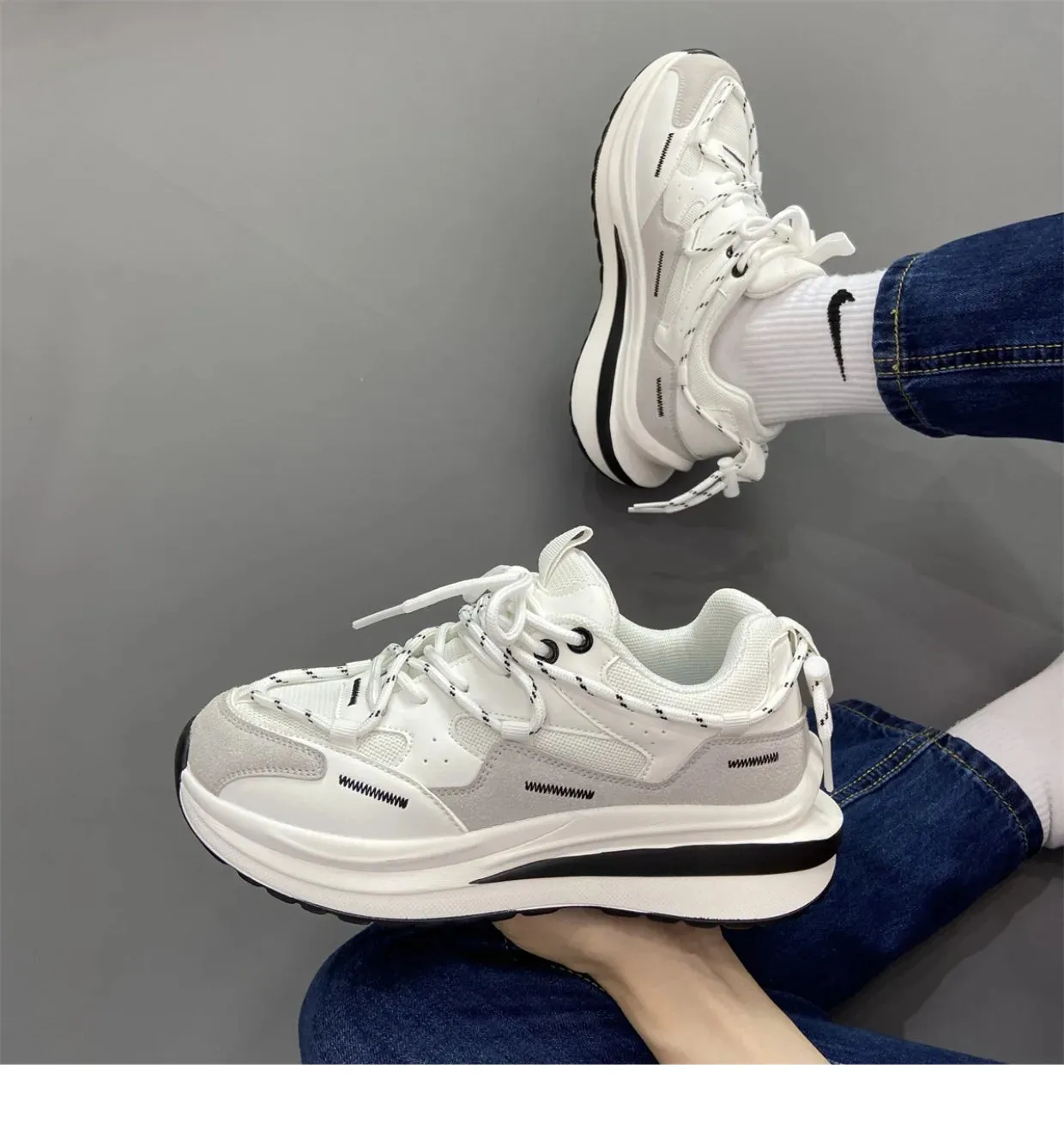 TAVIMART  -  Paris Fashion Brand Designer Shoes Increase Running Shoes Male Father Shoes Female Leisure Sports Training Shoes Men Shoes