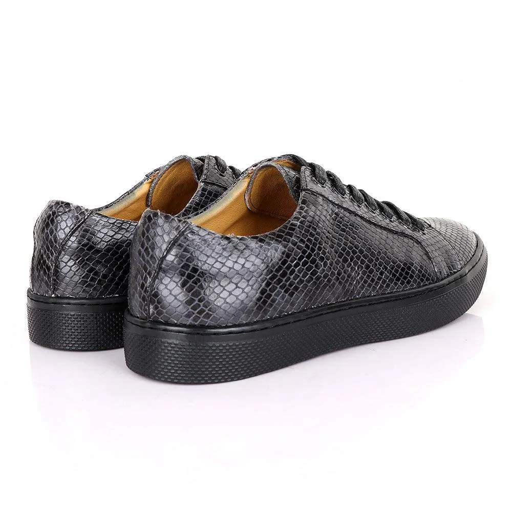 Terry Taylors Exotic Oxford Grey Leather Shoe