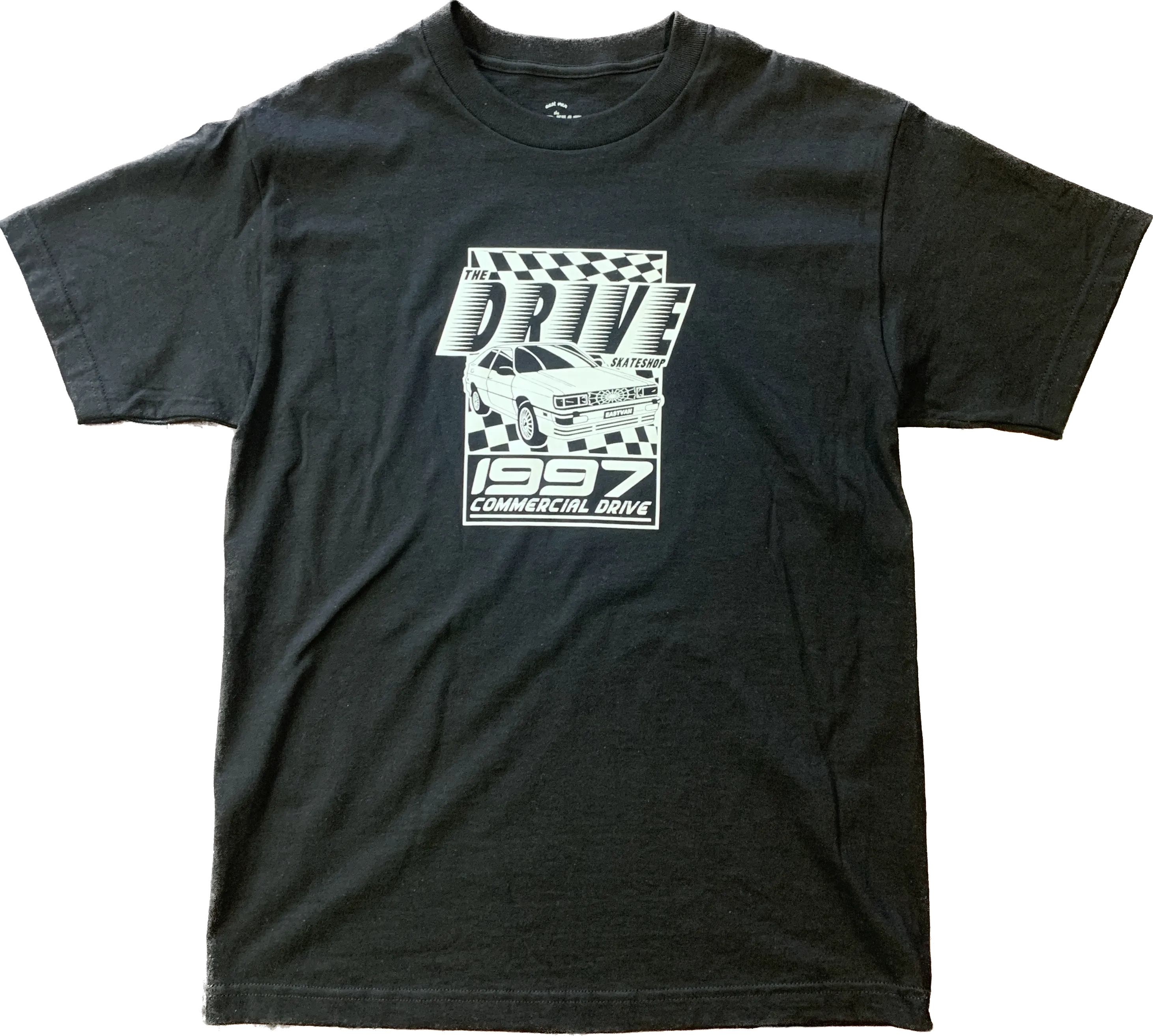 THE DRIVE SKATE SHOP QUATTRO T-SHIRT BLACK/WHITE