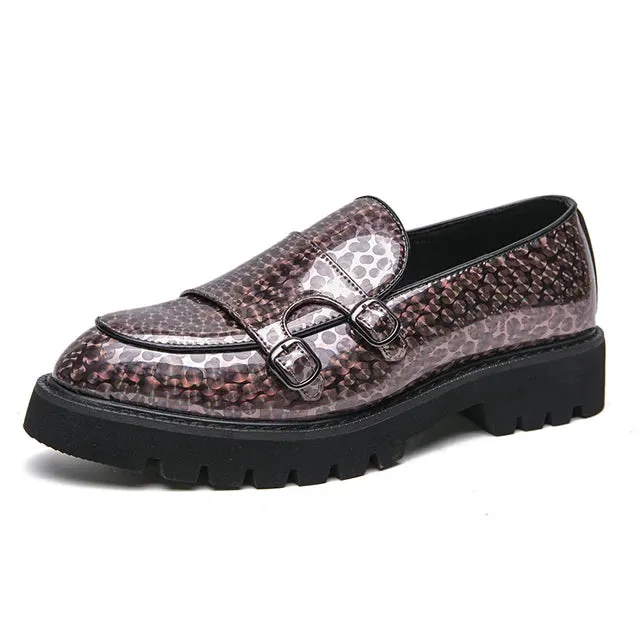 Thick Sole Animal Pattern Loafers