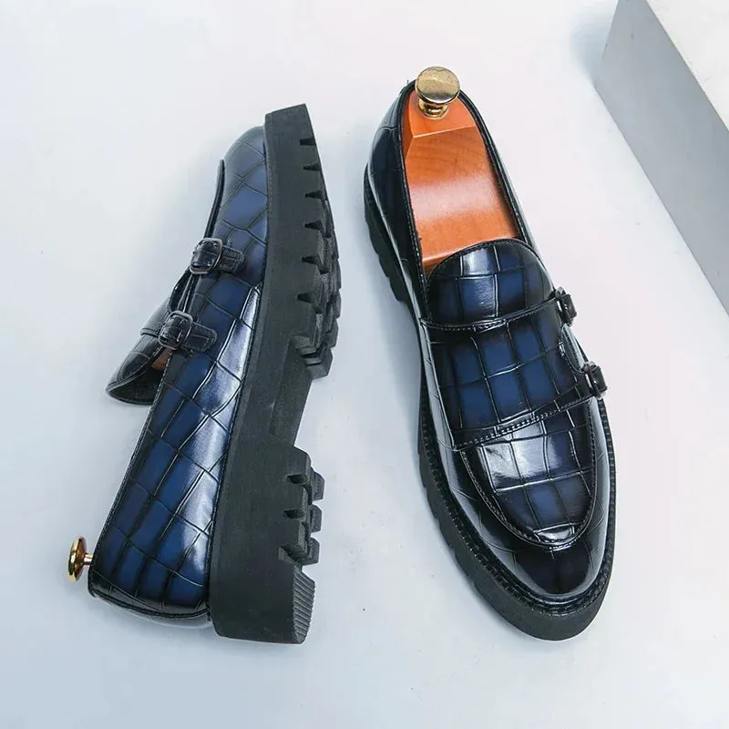 Thick Sole Animal Pattern Loafers