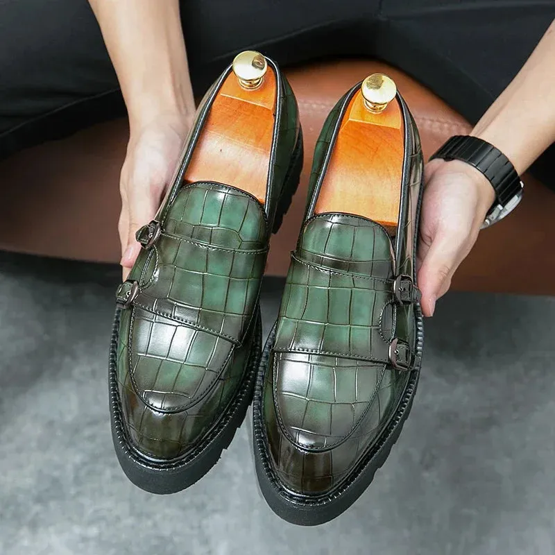 Thick Sole Animal Pattern Loafers