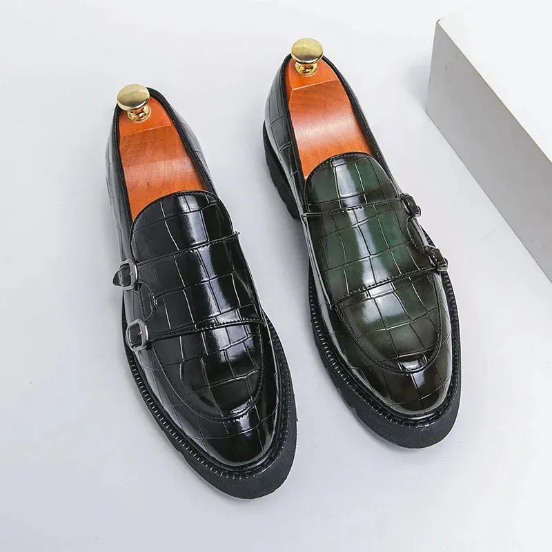 Thick Sole Animal Pattern Loafers