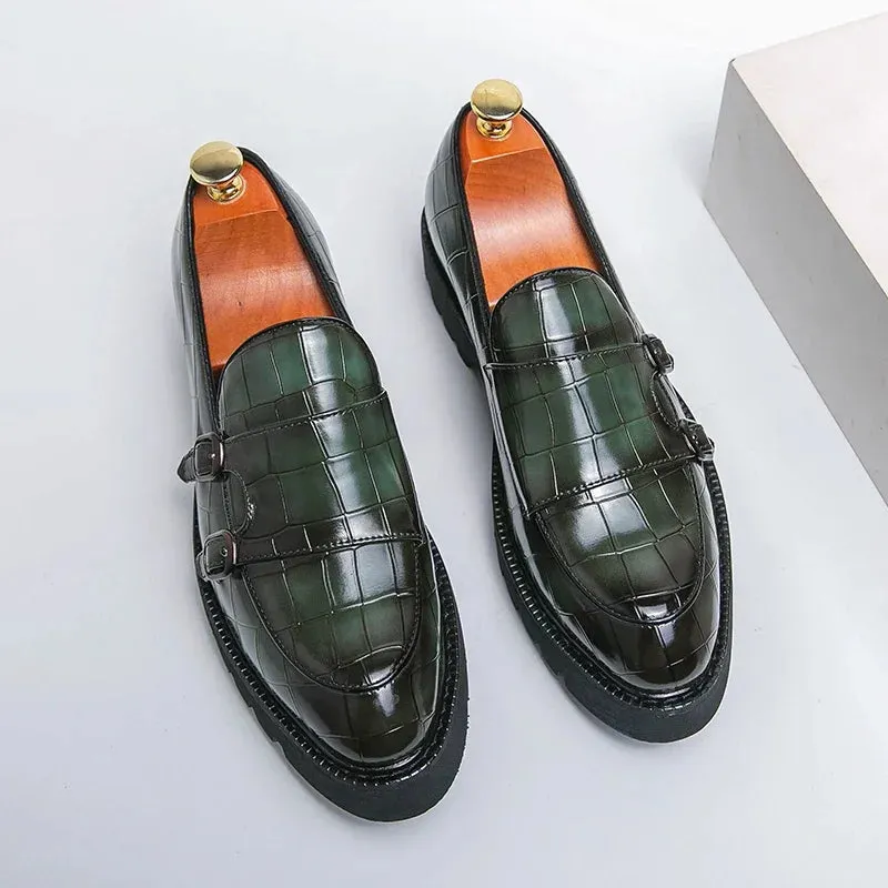 Thick Sole Animal Pattern Loafers