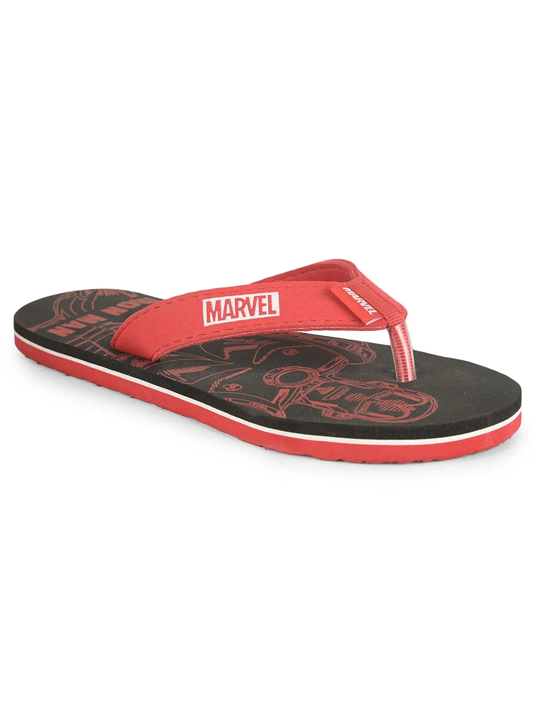 toothless Marvel Avengers Kids Boys Black Flip-Flops(MAPBFF3700-7-8Y)