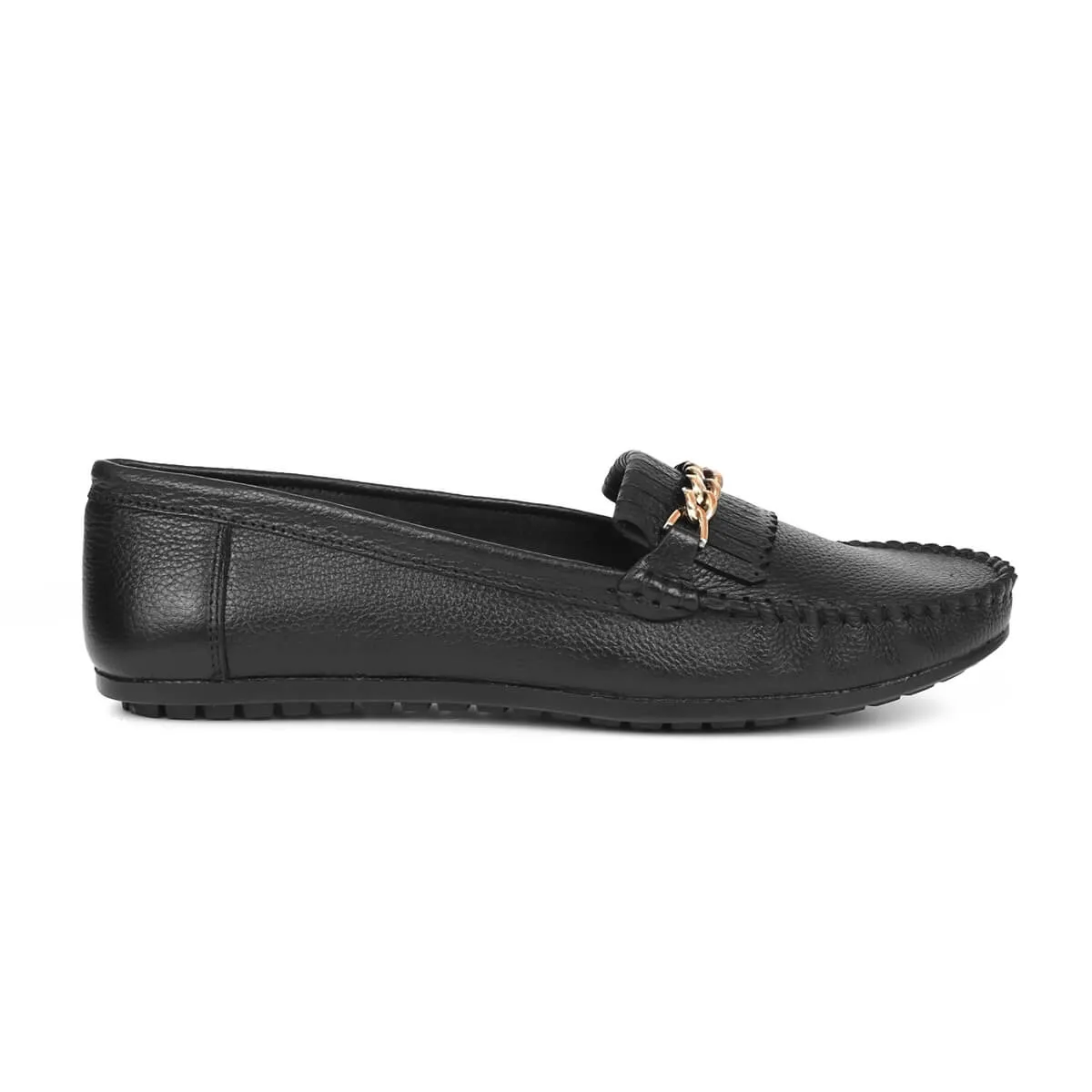 Trendy Chain Design Loafers for Women Fendy