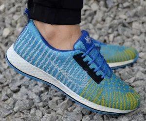 Trendy High Fashion Blue Mesh Sports Shoes