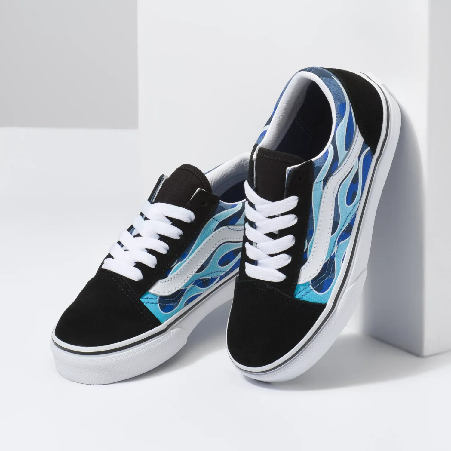 Vans Old Skool (Camo Flame) Blue/Ice Camo - Youth