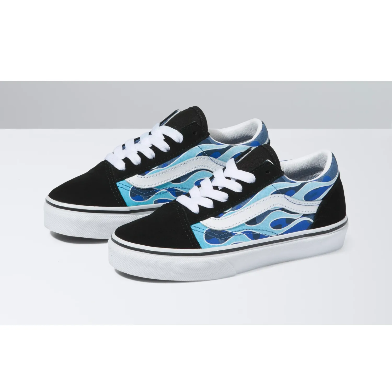 Vans Old Skool (Camo Flame) Blue/Ice Camo - Youth