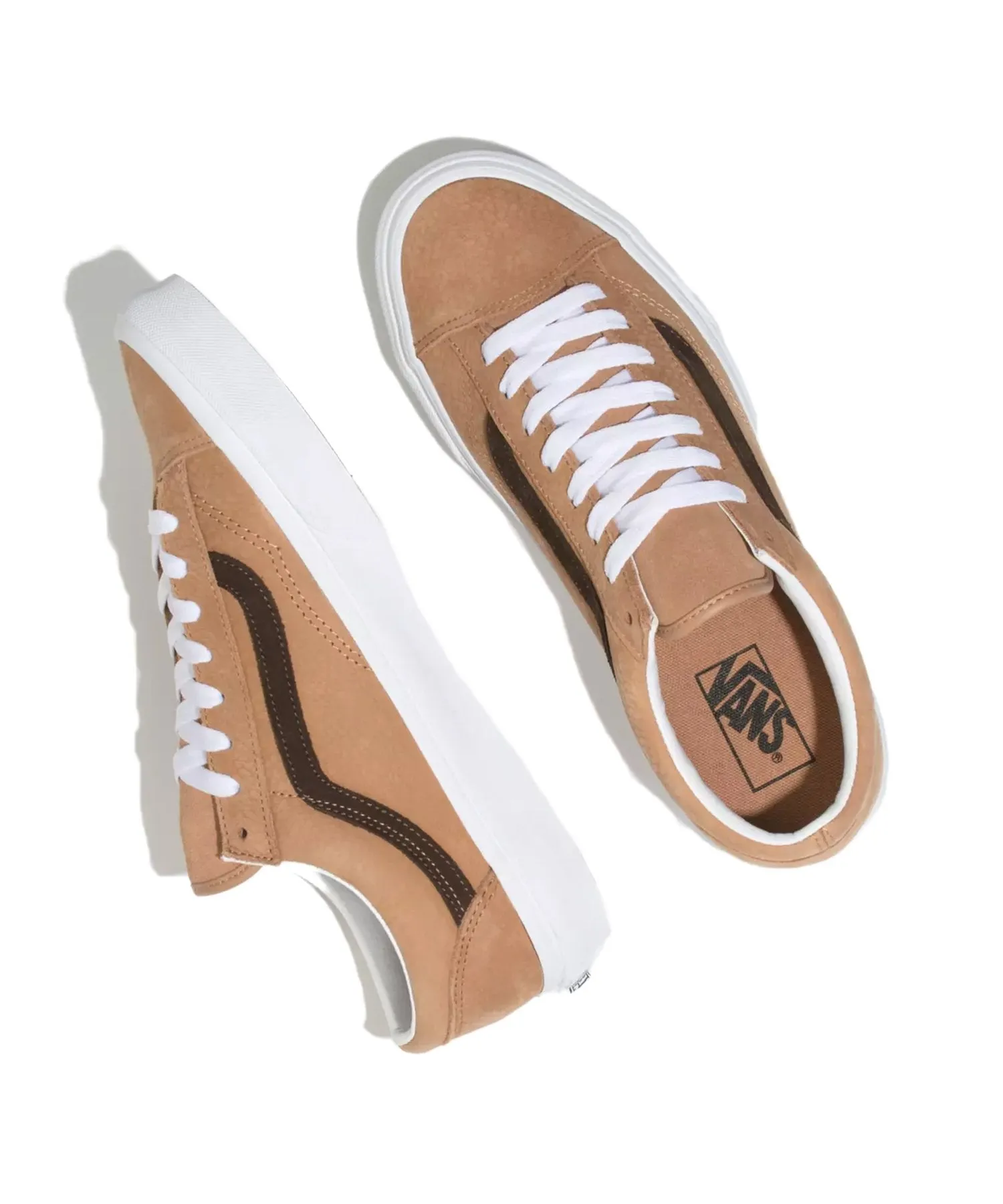 Vans OS Grain Leather Style 36 in Camel