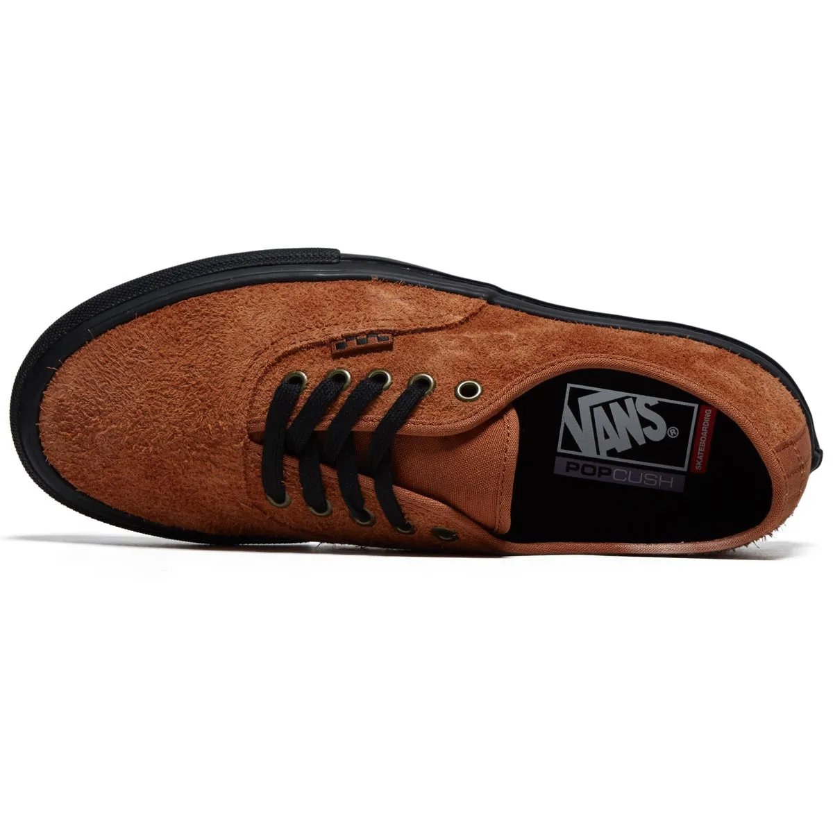 Vans Skate Authentic Shoes - Hairy Suede Black/Rust