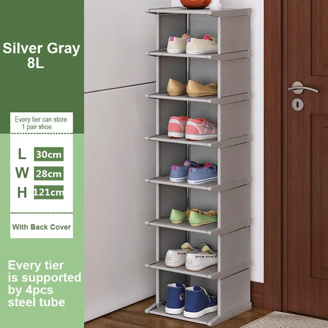 Vertical Shoe Rack Removable Shoe Organizer Shelf Living Room Corner Shoe Cabinet