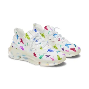 Watercolor Birds Women's Mesh Sneakers