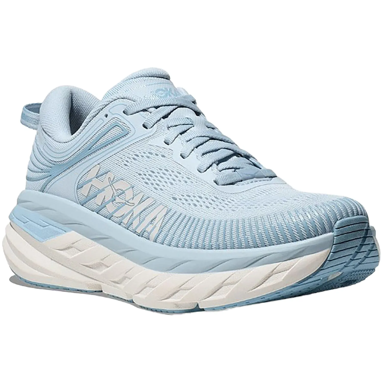 Women's Hoka Bondi 7 Ice Water/White Mesh