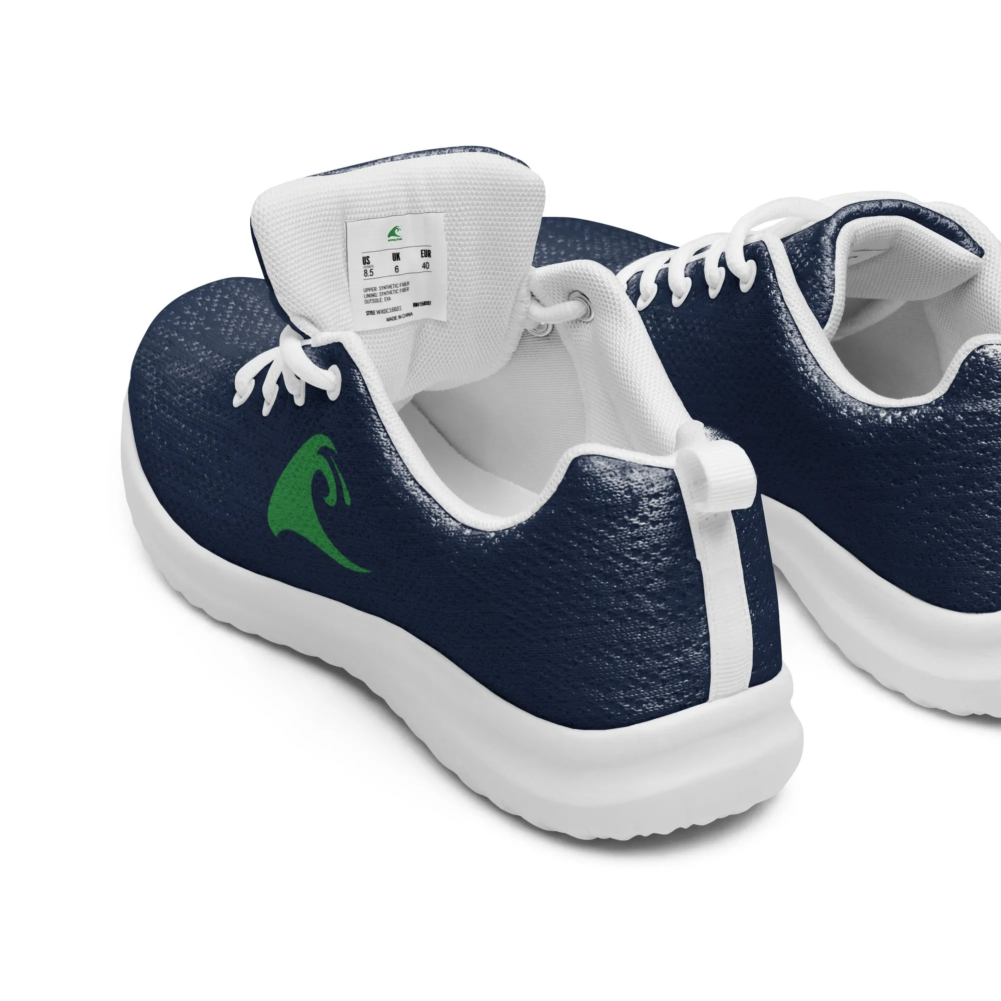 Women’s Navy Blue Athleisure Shoes with Sea Green Extremely Stoked Epic Wave Logo