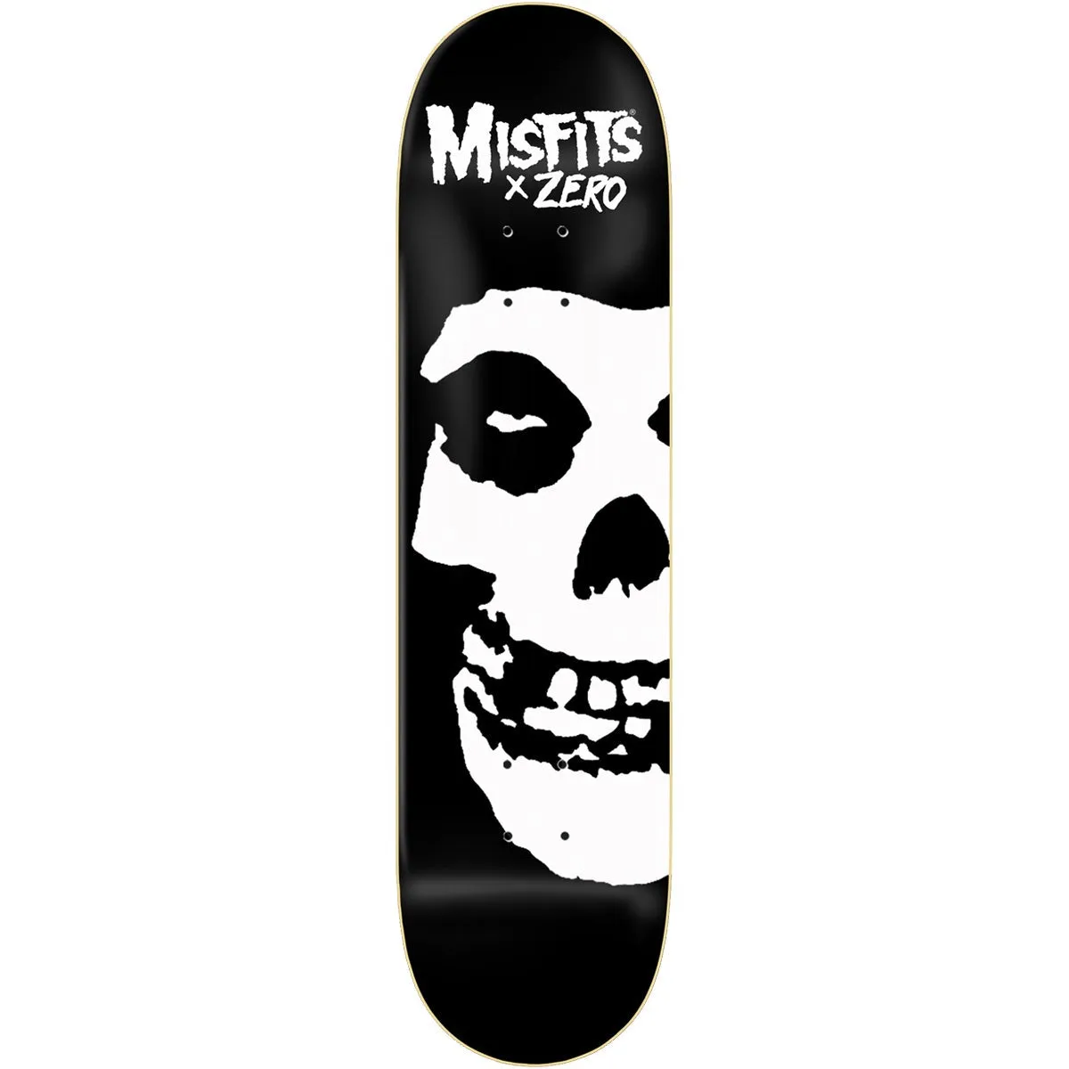 Zero Misfits Big Fiend Skull Skateboard Deck - 8.5" Black/White