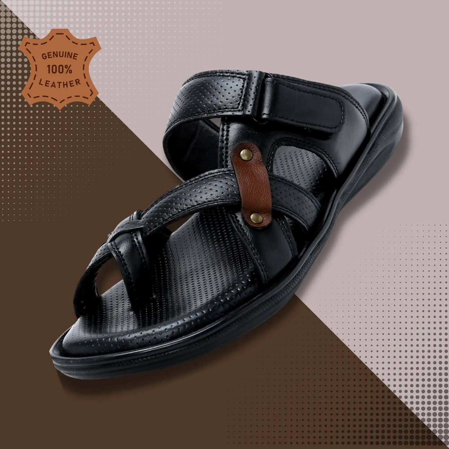 Zoom Shoes Casual Leather Slingback Sandals For Men C-30