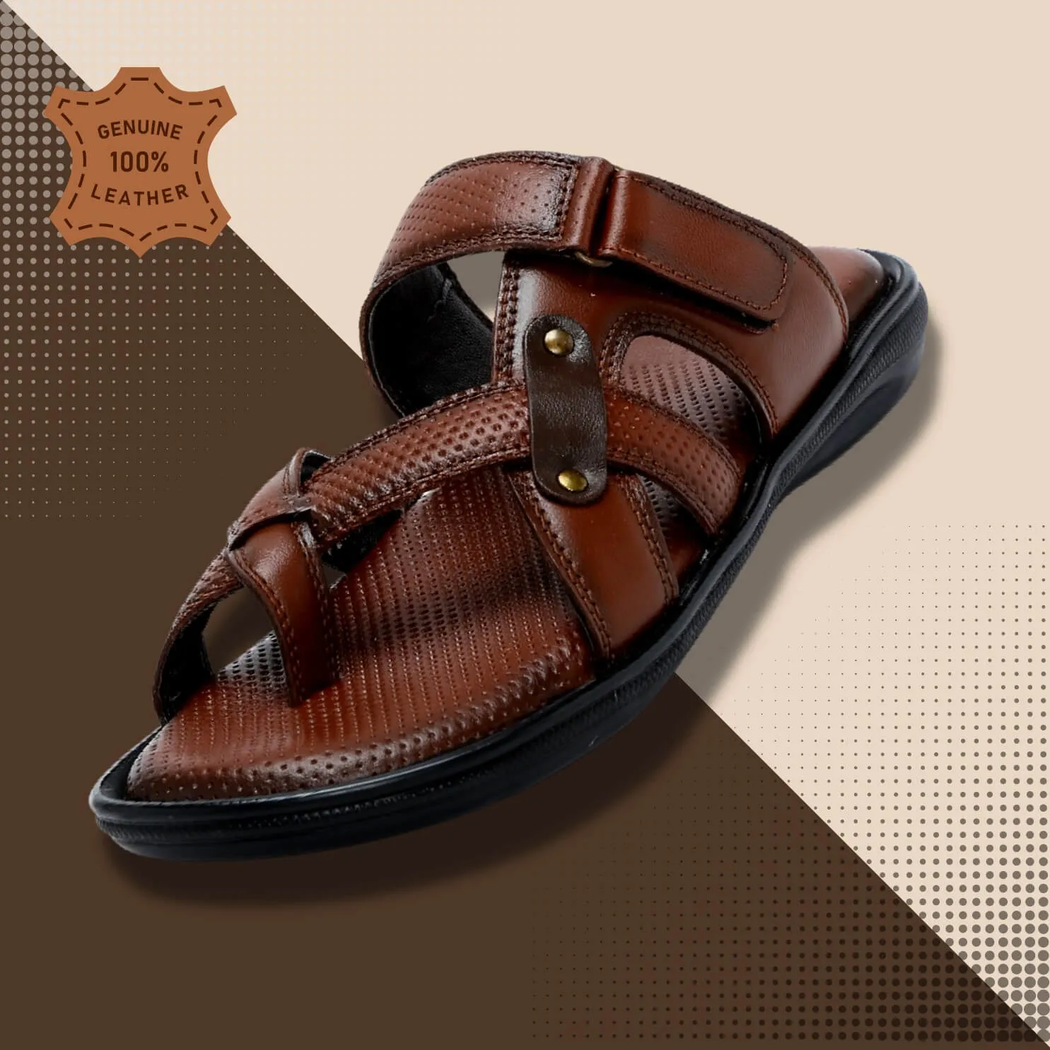 Zoom Shoes Casual Leather Slingback Sandals For Men C-30